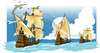 puzzle sobre barco carabela d�a de la hispanidad